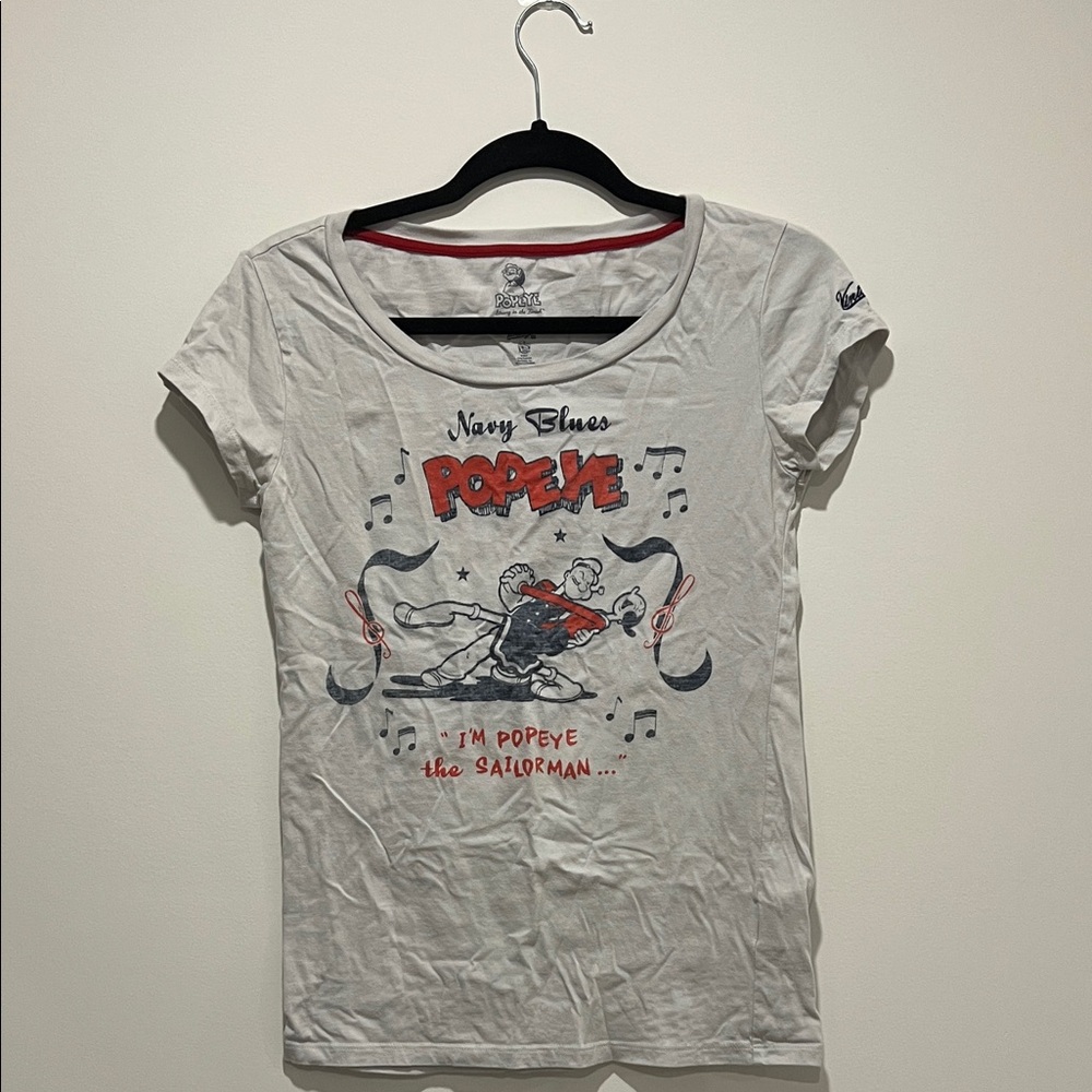 Popeye Graphic White T-Shirt